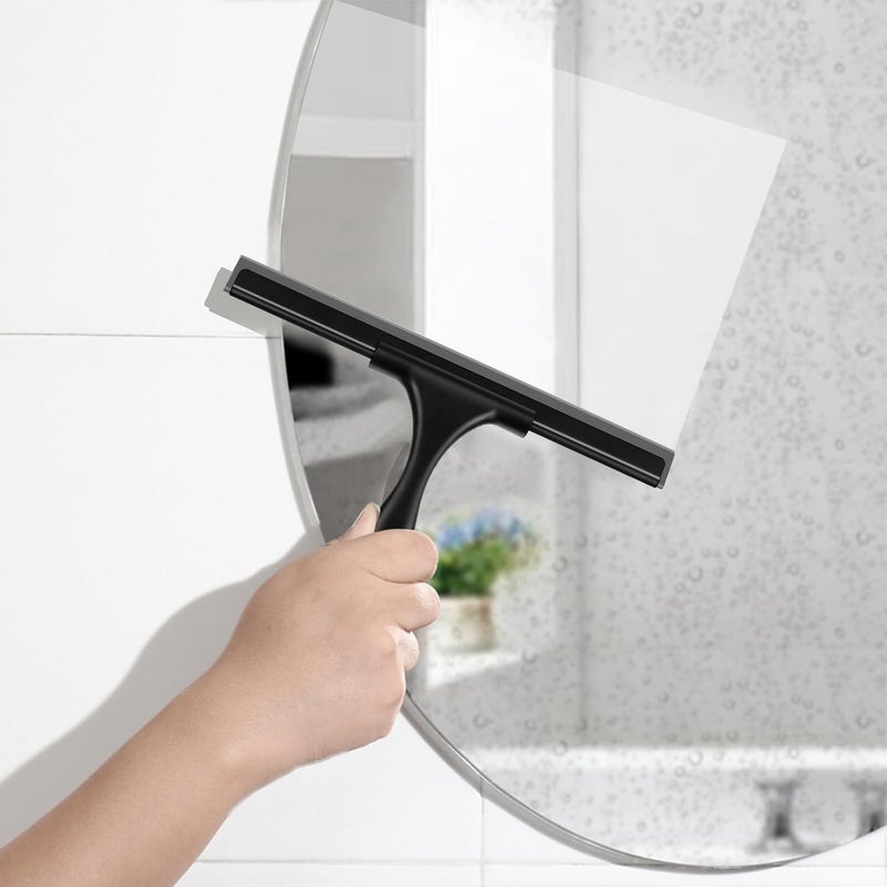 SetSail Squeegee for Shower Glass Door Stainless Steel Shower Squeegee for Glass Doors All-Purpose Window Squeegee for Tile Shower Walls, Sink, Mirror, Bathroom, Car Window Cleaning 10 Inches - Image 5